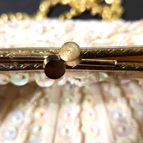 Vintage Beaded Iridescent Sequined Evening Bag - Picture 3 of 13